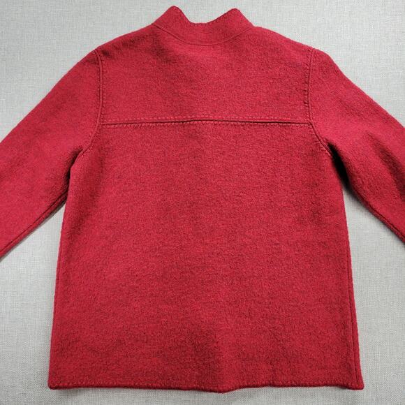 Ruby Rd Womens Jacket Size S Red Wool Patch Pockets Chinese Traditional Style - Picture 3 of 9